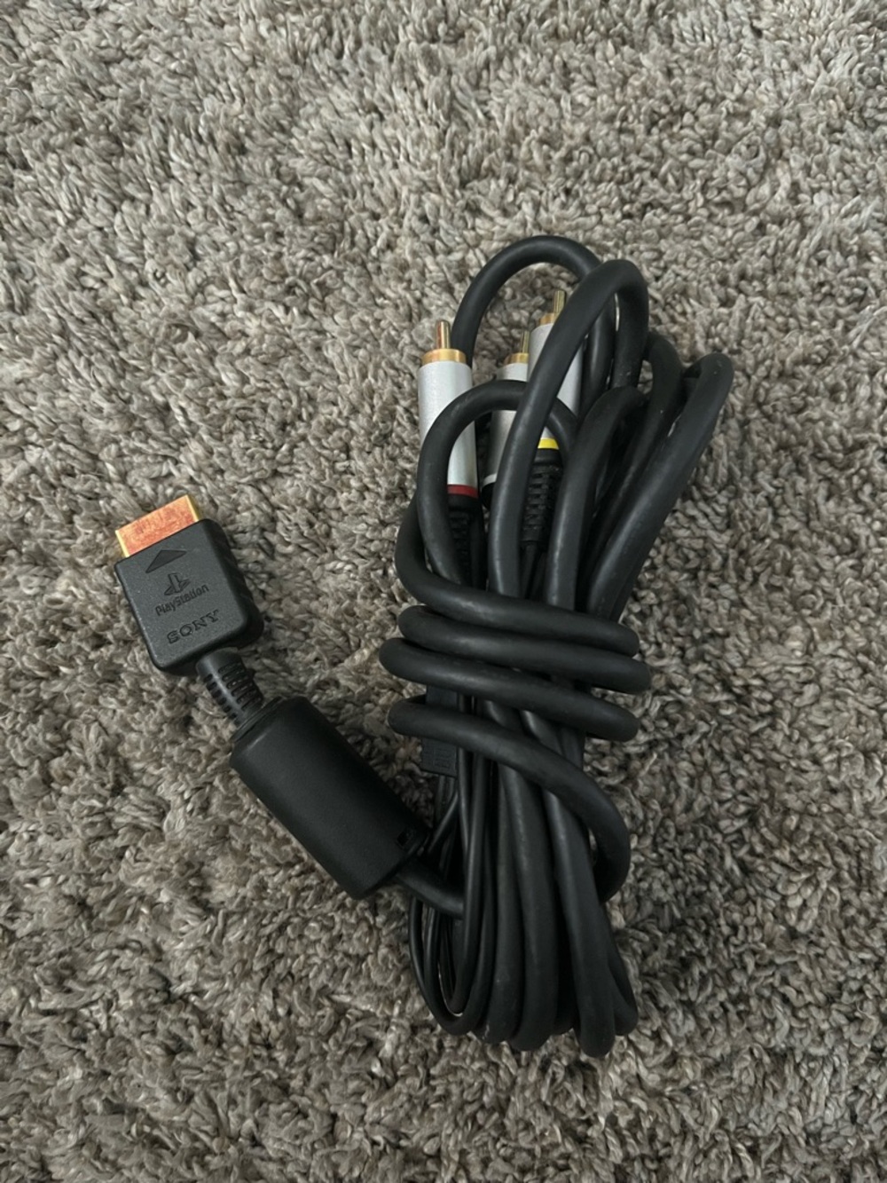 OEM Genuine Sony Playstation 2 3 HD YPbPr Component AV Cable PS2 & PS3 Gold Tip
